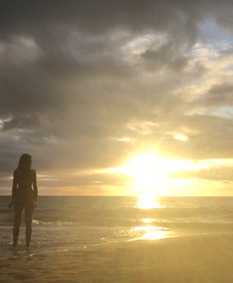 Alexandra silhouette at sunset
